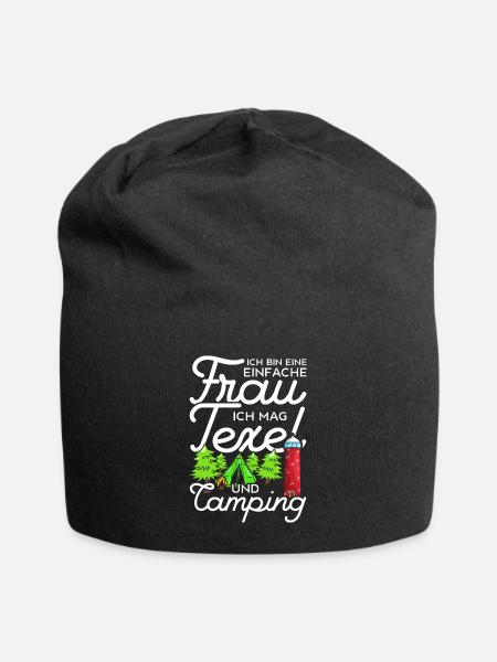 Texel und Camping Holland Leuchtturm - Jersey-Beanie - Schwarz