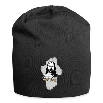 Gehe in die Kirche... Jesus Christus. Pfarrer - Jersey-Beanie - Schwarz - Vorne