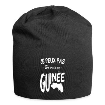 Je peux pas je vais en Guinée - Bonnet en jersey - noir - Devant