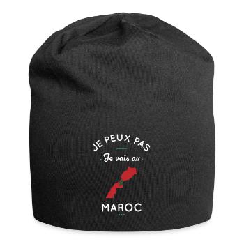 Je peux pas je vais au Maroc - Bonnet en jersey - noir - Devant