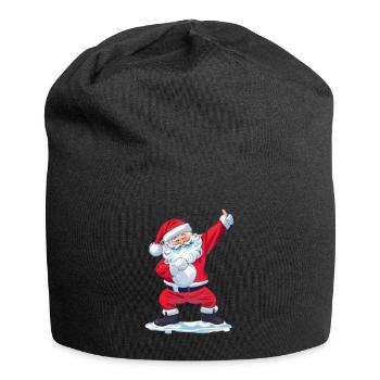 funny santa claus dab - Bonnet en jersey - noir - Devant