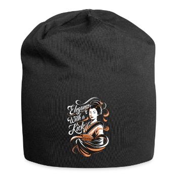 L’élégance avec un coup de pied - Bonnet en jersey - noir - Devant