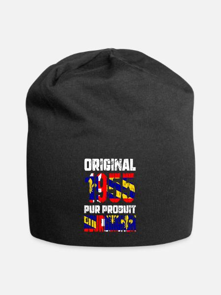 Anniversaire 70 ans - Original - 1955 Bourguignon - Bonnet en jersey - noir