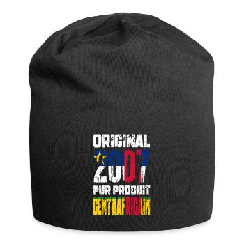 18. Geburtstag - Original 2007 Zentralafrika - Jersey-Beanie - Schwarz - Vorne