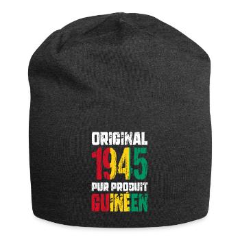 Anniversaire 80 ans - Original 1945 - Guinéen - Bonnet en jersey - charbon - Devant
