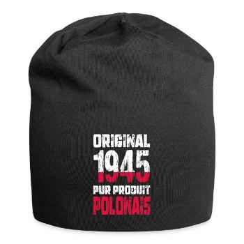 80. Geburtstag - Original 1945 - Polnisch - Jersey-Beanie - Schwarz - Vorne