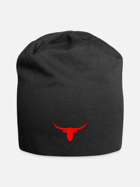 Stier - Jersey-Beanie - Schwarz