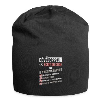 Un développeur - Bonnet en jersey - noir - Devant
