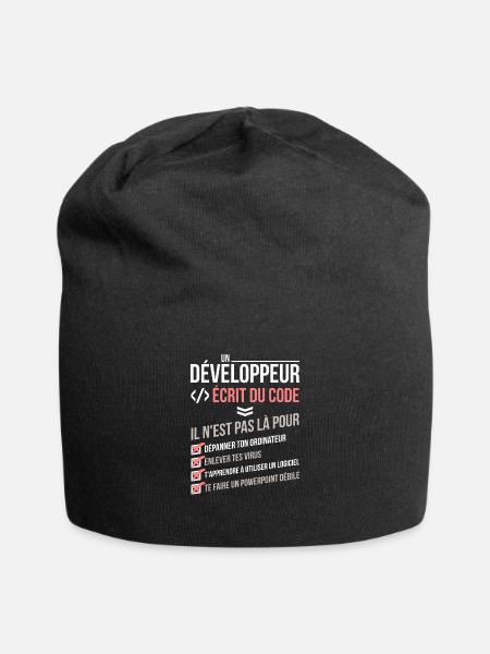 Un développeur - Bonnet en jersey - noir