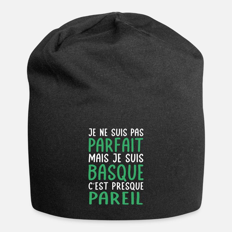 Je ne suis pas parfait mais je suis Basque - Bonnet en jersey - noir