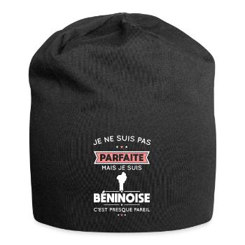 Je ne suis pas parfaite mais je suis Béninoise - Bonnet en jersey - noir - Devant