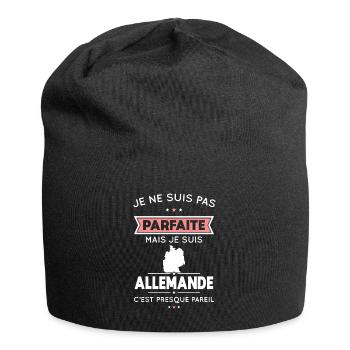 Je ne suis pas parfaite mais je suis Allemande - Bonnet en jersey - noir - Devant