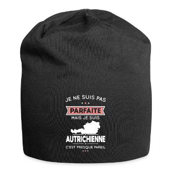 Je ne suis pas parfaite mais je suis Autrichienne - Bonnet en jersey - noir - Devant