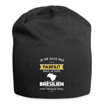 Je ne suis pas parfait mais je suis Brésilien - Bonnet en jersey - noir - Devant