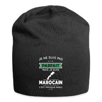 Je ne suis pas parfait mais je suis Marocain - Bonnet en jersey - noir - Devant