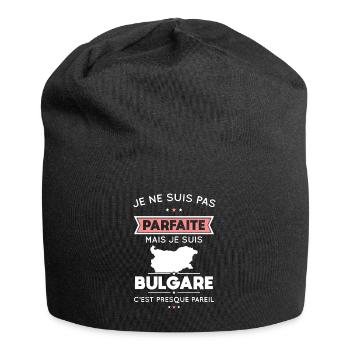 Je ne suis pas parfaite mais je suis Bulgare - Bonnet en jersey - noir - Devant