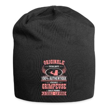 Authentique et véritable grimpeuse - Originale - Bonnet en jersey - noir - Devant
