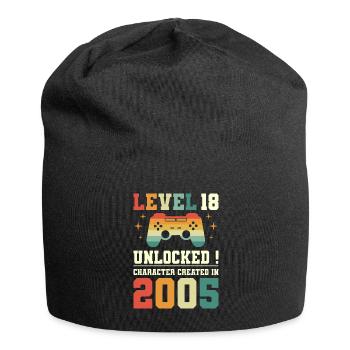 Level 18 Birthday Gamer 18 years old - Jersey Beanie - black - Front
