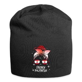 Polynésie française - Bonnet en jersey - noir - Devant