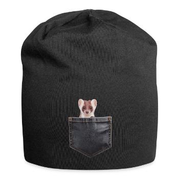 Wiesel - Jersey-Beanie - Schwarz - Vorne
