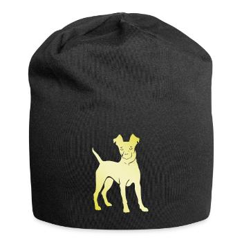 Pinscher Hund Silhouette - Jersey-Beanie - Schwarz - Vorne