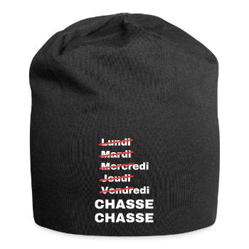 week-end chasse - Bonnet en jersey - noir - Devant