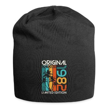 Octobre 1982 Cadeau d’anniversaire de naissance - Bonnet en jersey - noir - Devant