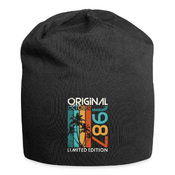 Octobre 1987 Cadeau d’anniversaire de naissance - Bonnet en jersey - noir - Devant