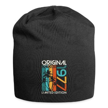 Octobre 1977 Cadeau d’anniversaire de naissance - Bonnet en jersey - noir - Devant