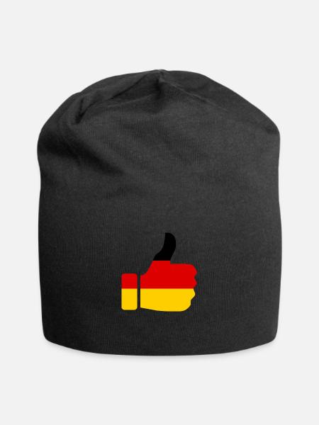 "Daumen Hoch" Fußball Deutschland Nationalelf - Jersey-Beanie - Schwarz