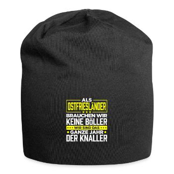 OSTFRIESLÄNDER - Böller - Jersey-Beanie - Schwarz - Vorne
