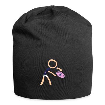 Rugbyman du stade français - Bonnet en jersey - noir - Devant