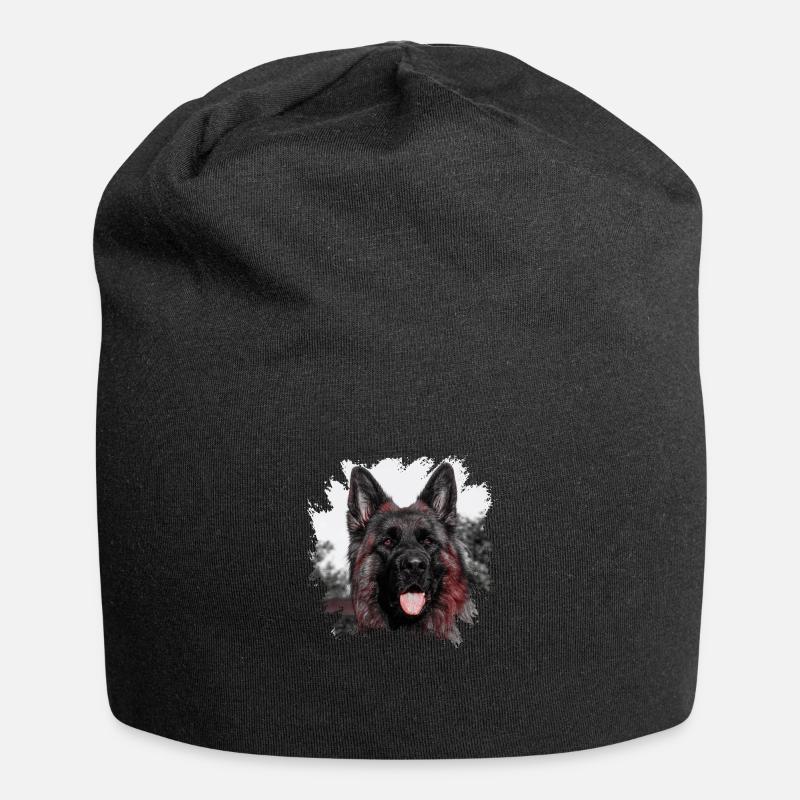 Schäferhund - Jersey-Beanie - Schwarz