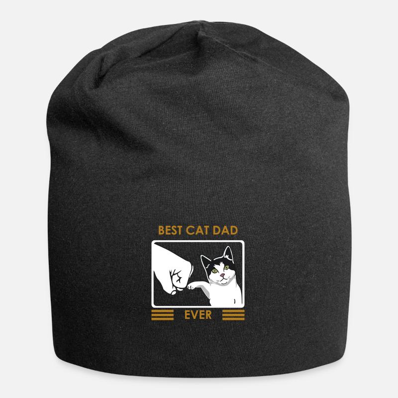 Papa Katze Logo - Jersey-Beanie - Schwarz