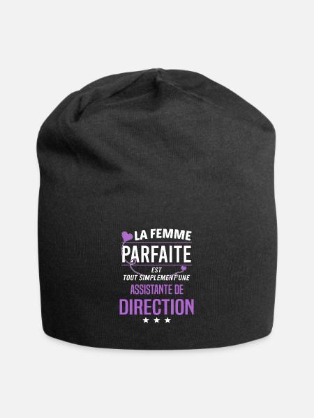 Assistante de direction - Bonnet en jersey - noir