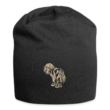 Drôle de cheval Shire Sang froid cadeau Tribal - Bonnet en jersey - noir - Devant