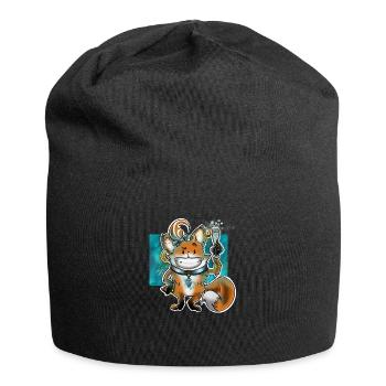 Prost Mahlzeit mit Fuchs - Jersey-Beanie - Schwarz - Vorne