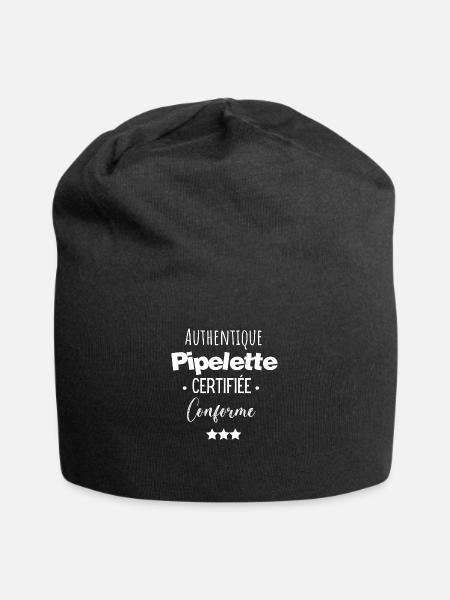Authentique pipelette certifiée conforme - Bonnet en jersey - noir