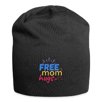 Kostenlose Mama-Umarmungen - Jersey-Beanie - Schwarz - Vorne