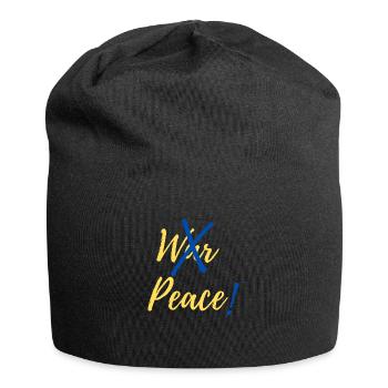 Arrêtez la guerre, faites la paix en Ukraine - Bonnet en jersey - noir - Devant