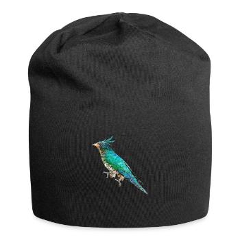 Bird ~ the Emerald Cuckoo - Jersey Beanie - black - Front