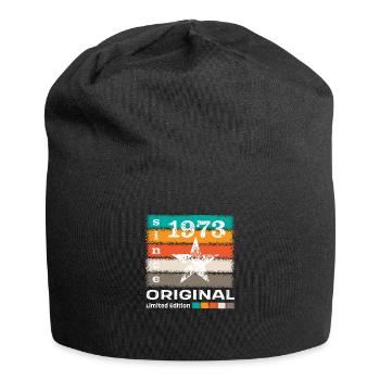 Jahrgang 1973 Retro - Jersey-Beanie - Schwarz - Vorne