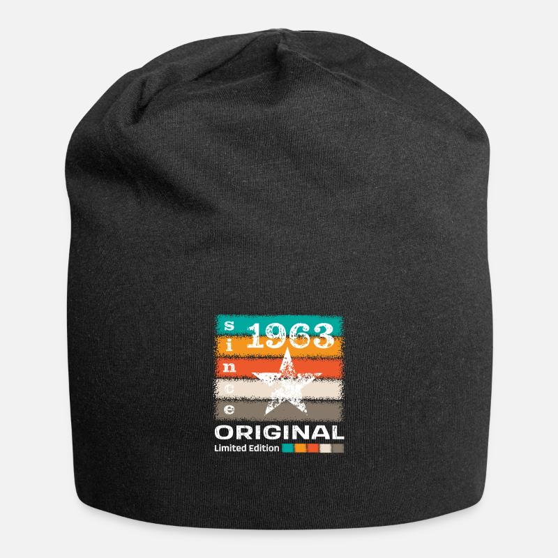 Born 1963 Retro - Jersey Beanie - black
