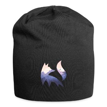 Fox Silhouette Forêt Nature Animal Renard Roux Forêt Animal - Bonnet en jersey - noir - Devant