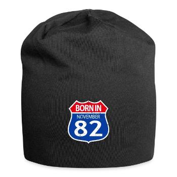 Born in November 1982 - Jersey Beanie - black - Front