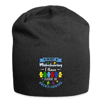 I have autism - Jersey Beanie - black - Front
