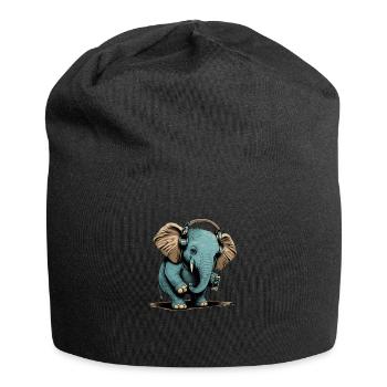 elephant headphones - Jersey-Beanie - Schwarz - Vorne