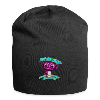 Ich seh dich! Du bist schon wieder am Handy!!! - Jersey-Beanie - Schwarz - Vorne