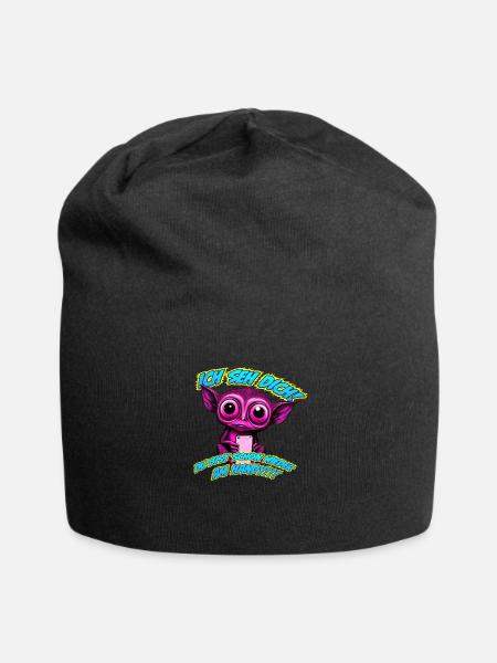 Ich seh dich! Du bist schon wieder am Handy!!! - Jersey-Beanie - Schwarz