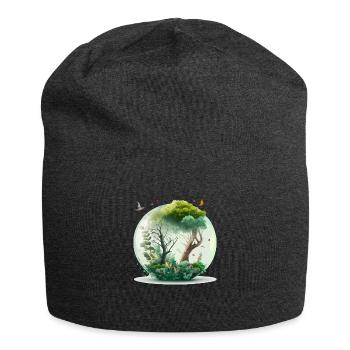 La forêt miniature - Bonnet en jersey - charbon - Devant